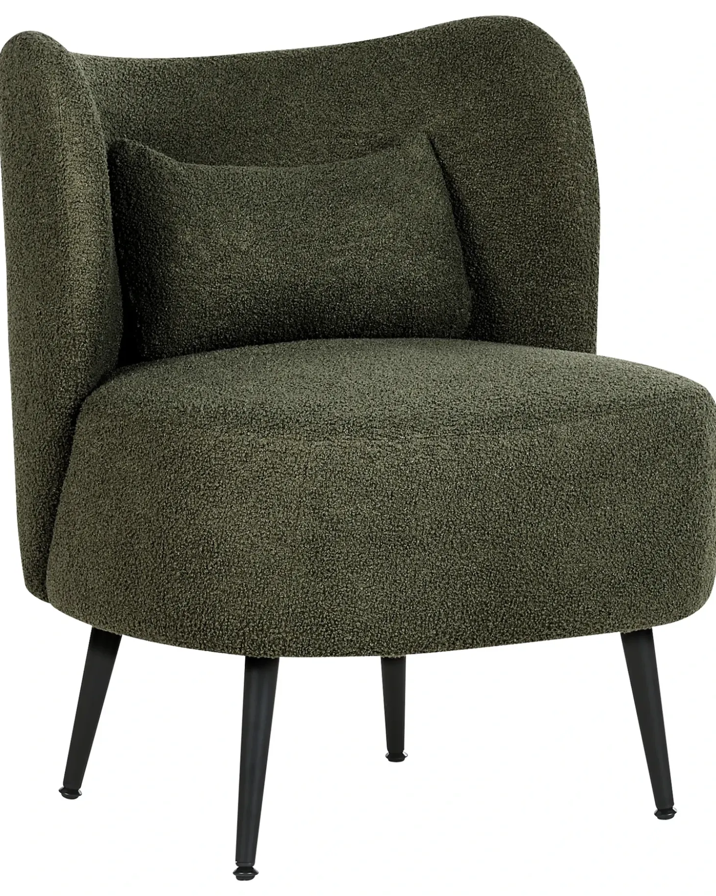 New Fotel OTSBY Boucle Ciemnozielony Wszystkie Fotele|Fotele Tapicerowane
