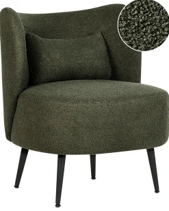 New Fotel OTSBY Boucle Ciemnozielony Wszystkie Fotele|Fotele Tapicerowane