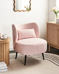 Discount Fotel OTSBY Boucle Pastelowy róż Wszystkie Fotele|Fotele Tapicerowane