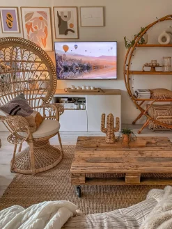 Fotel paw EMMANUELLE Rattan Naturalny