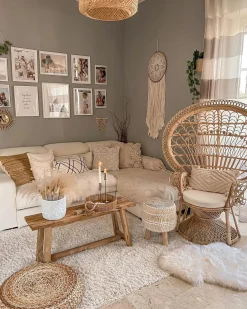 Fotel paw EMMANUELLE Rattan Naturalny