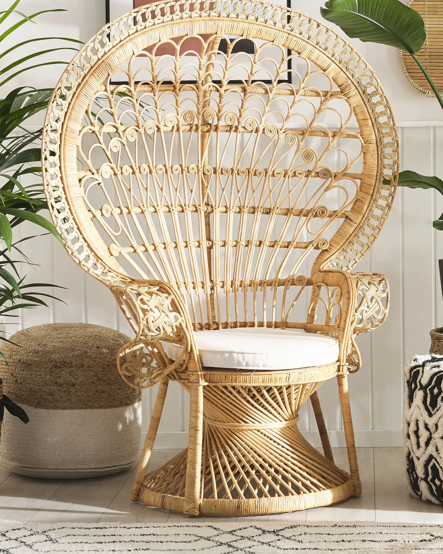 Fotel paw EMMANUELLE Rattan Naturalny