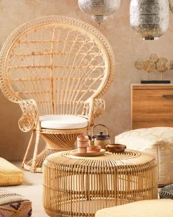 Fotel paw EMMANUELLE Rattan Naturalny