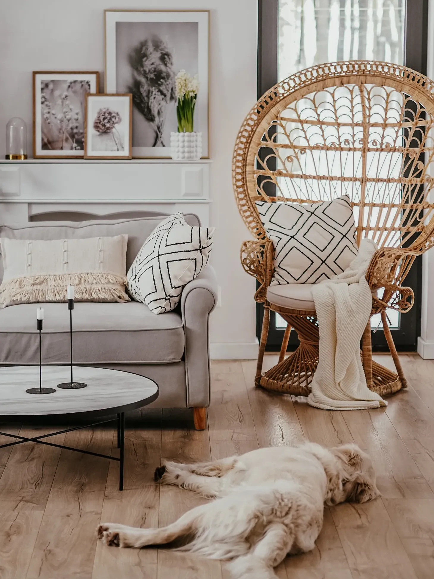 Fotel paw EMMANUELLE Rattan Naturalny