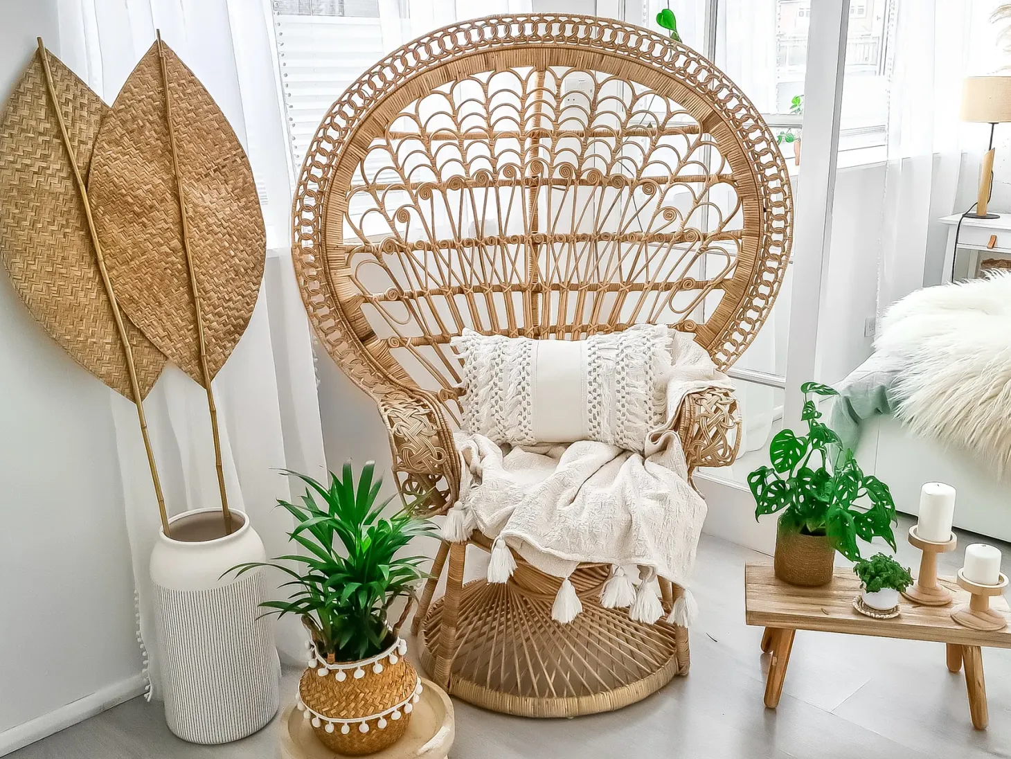 Fotel paw EMMANUELLE Rattan Naturalny