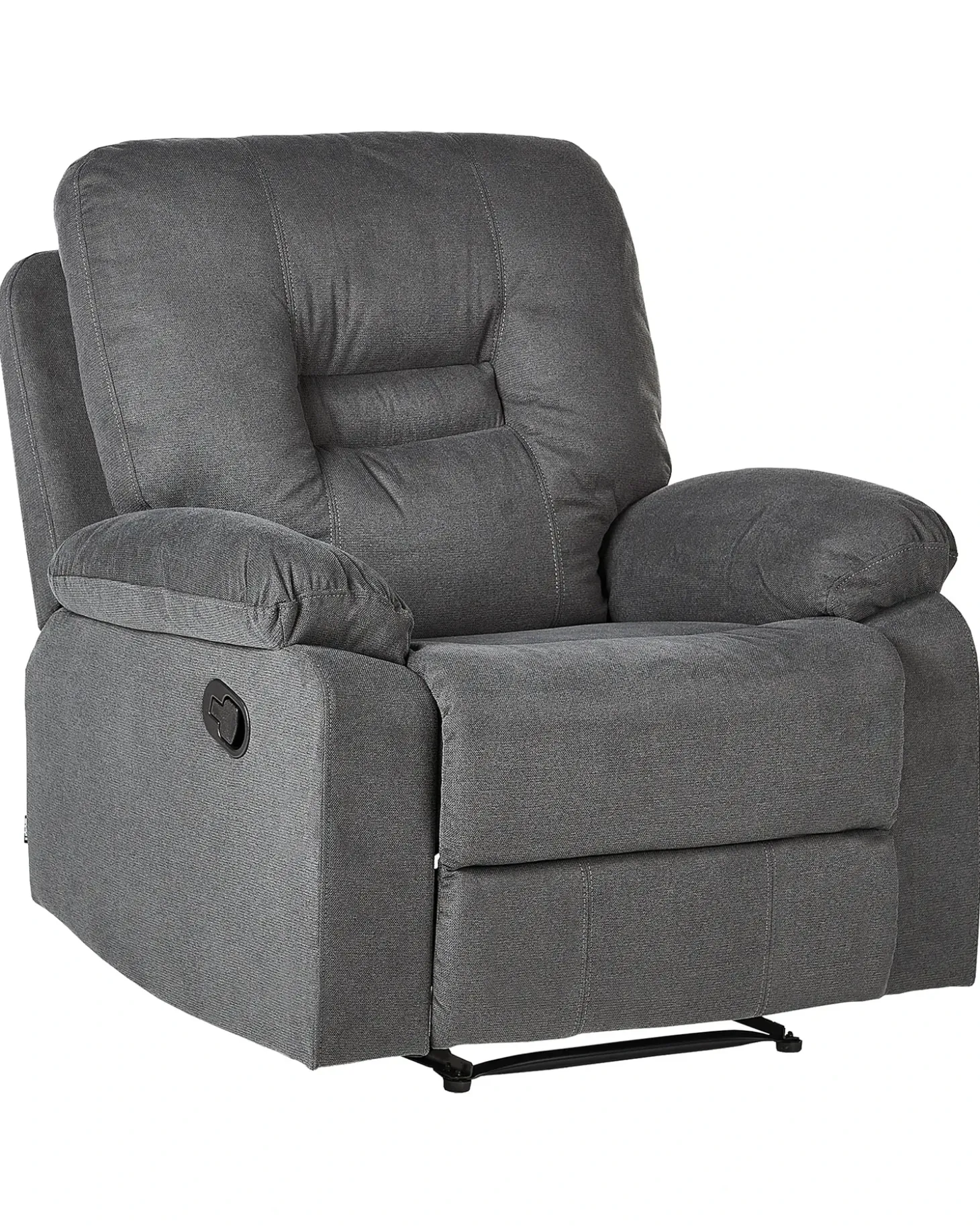 BERGEN Z wysuwanym podnóżkiem Ciemnoszary Fotele Tapicerowane|Wszystkie Fotele