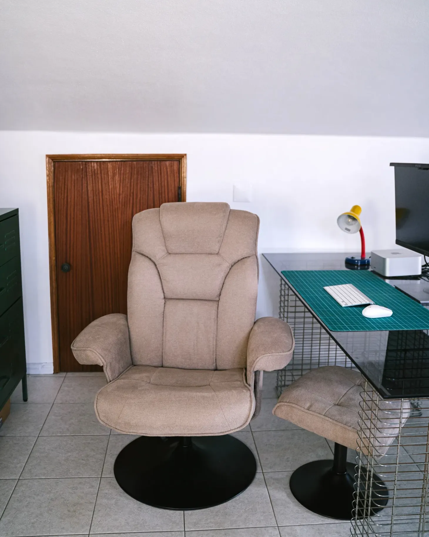 Clearance Fotel rozkładany NYKS Beżowoszary Fotele Tapicerowane|Wszystkie Fotele