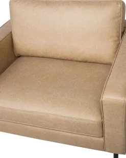 Clearance SAVALEN Ekoskóra Beżowy Wszystkie Fotele|Fotele Skórzane