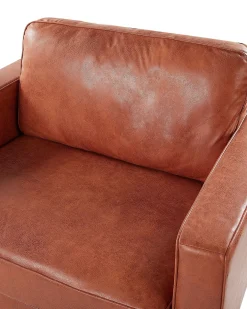 Clearance SAVALEN Ekoskóra Złoty brąz Wszystkie Fotele|Fotele Skórzane