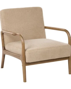 Sale Fotel SENNELS Boucle Beżowy Wszystkie Fotele|Fotele Tapicerowane