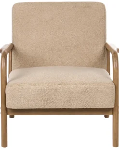 Sale Fotel SENNELS Boucle Beżowy Wszystkie Fotele|Fotele Tapicerowane