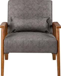 Clearance Fotel SKARA Ekoskóra Ciemnobrązowy Wszystkie Fotele|Fotele Skórzane