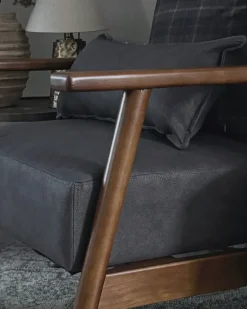 Clearance Fotel SKARA Ekoskóra Ciemnobrązowy Wszystkie Fotele|Fotele Skórzane