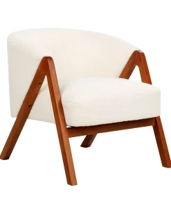 Discount Fotel SKEI Boucle Biały Wszystkie Fotele|Fotele Tapicerowane