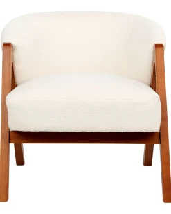 Discount Fotel SKEI Boucle Biały Wszystkie Fotele|Fotele Tapicerowane