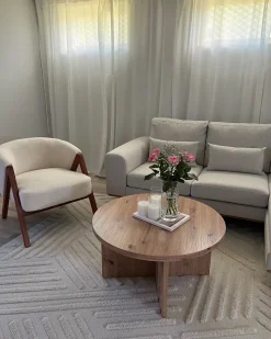 Discount Fotel SKEI Boucle Biały Wszystkie Fotele|Fotele Tapicerowane