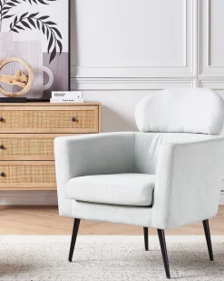 Clearance Fotel SOBY Jasnoszary Wszystkie Fotele|Fotele Tapicerowane
