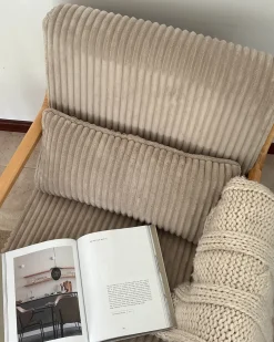 Sale SORSELE Sztruks Beżowy Wszystkie Fotele|Fotele Tapicerowane