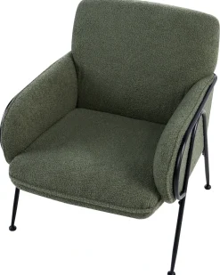 Clearance Fotel TRYSNES Boucle Zielony Wszystkie Fotele|Fotele Tapicerowane