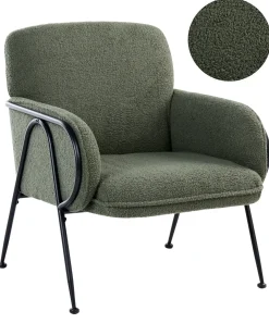 Clearance Fotel TRYSNES Boucle Zielony Wszystkie Fotele|Fotele Tapicerowane