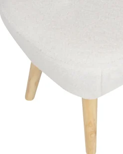 Hot Fotel TUMBA Z podnóżkiem Boucle Biały Wszystkie Fotele|Fotele Tapicerowane