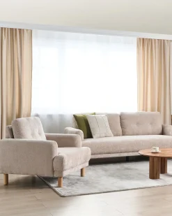 Clearance Fotel TUVE Boucle Beżowy Wszystkie Fotele|Fotele Tapicerowane