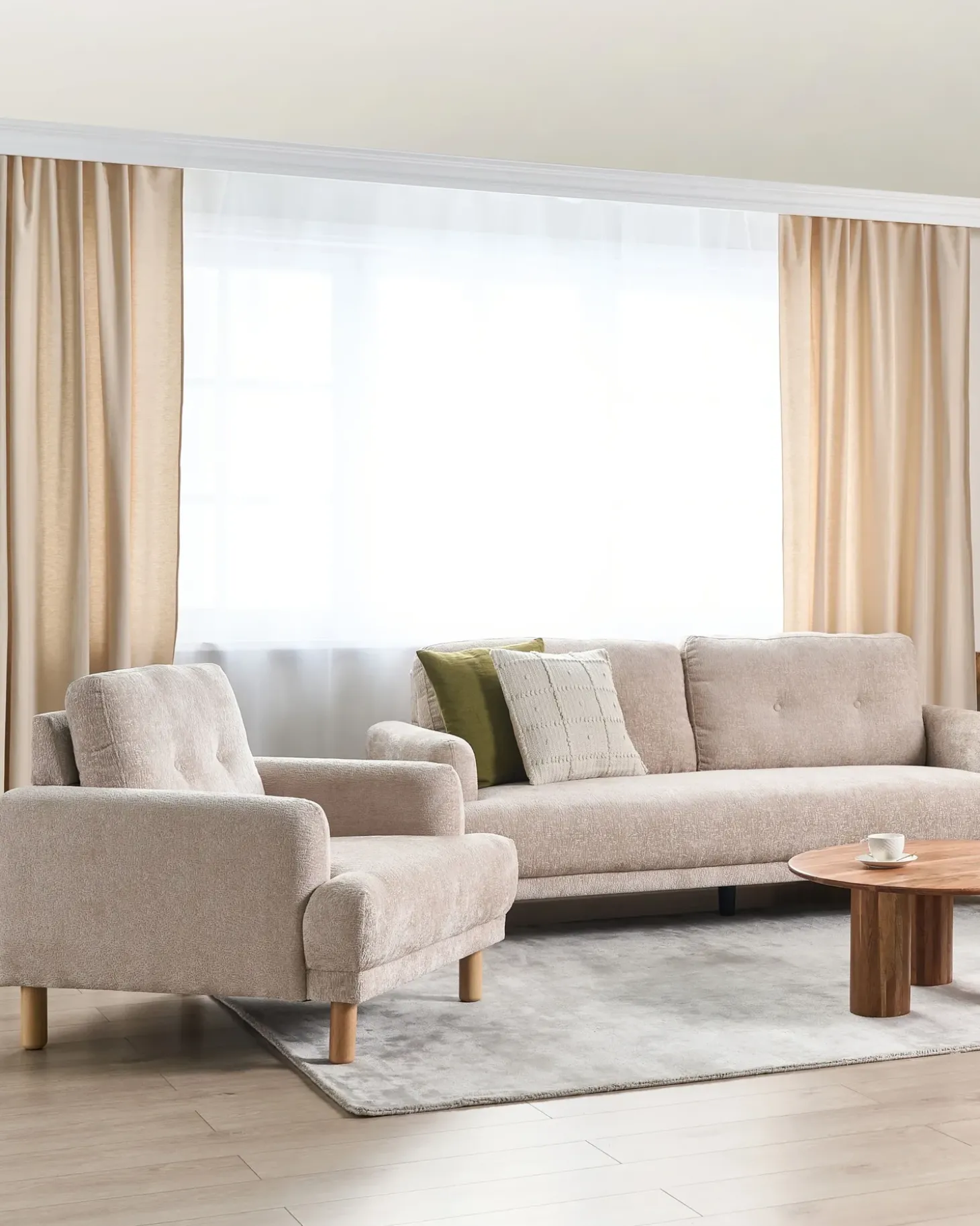 Clearance Fotel TUVE Boucle Beżowy Wszystkie Fotele|Fotele Tapicerowane