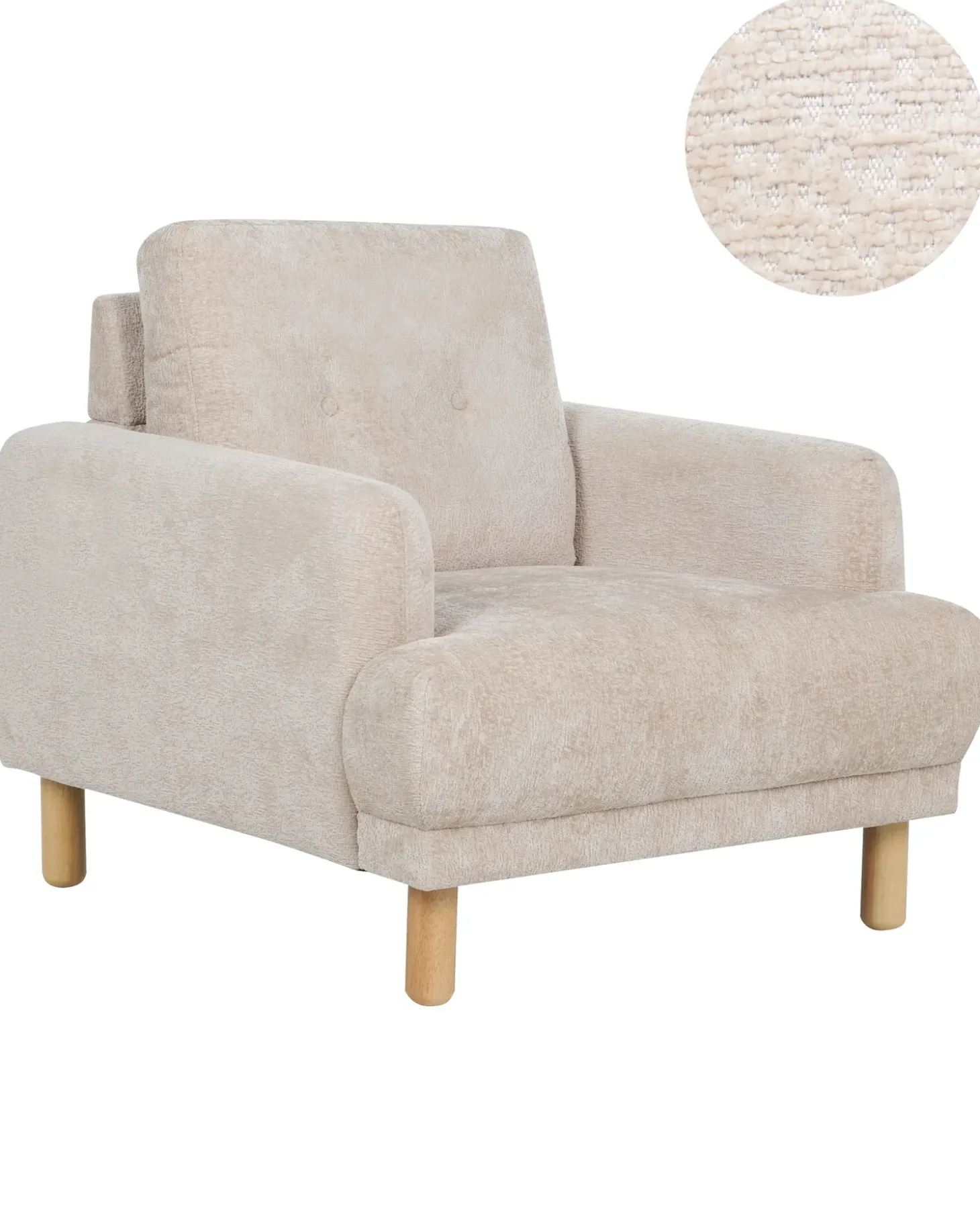 Clearance Fotel TUVE Boucle Beżowy Wszystkie Fotele|Fotele Tapicerowane