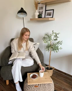 Fotel TUVE Sztruks Ciemnozielony Wszystkie Fotele|Fotele Tapicerowane