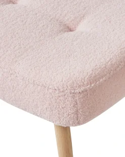 Clearance Fotel uszak VEJLE Z podnóżkiem Boucle Pastelowy róż Wszystkie Fotele|Fotele Tapicerowane