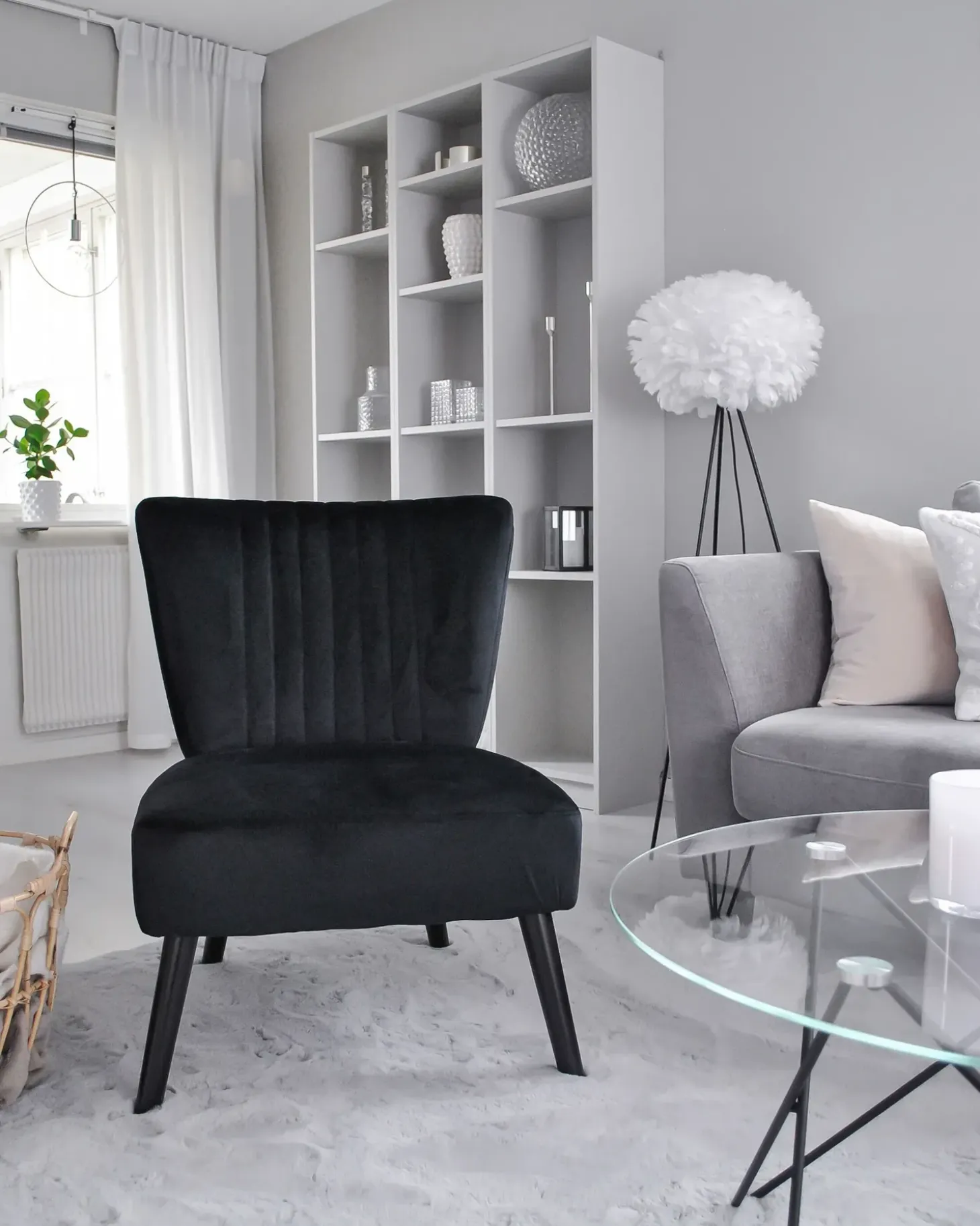 Best Fotel VAASA Welur Czarny Wszystkie Fotele|Fotele Tapicerowane