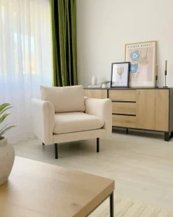 Clearance VINTERBRO Jasnobeżowy Wszystkie Fotele|Fotele Tapicerowane
