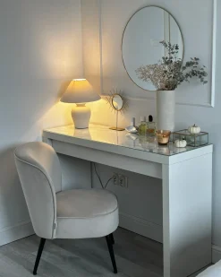 Outlet Fotel VOSS Welur Jasnoszary Wszystkie Fotele|Fotele Tapicerowane