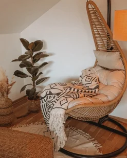 Fotel wiszący ATRI II Technorattan Naturalny