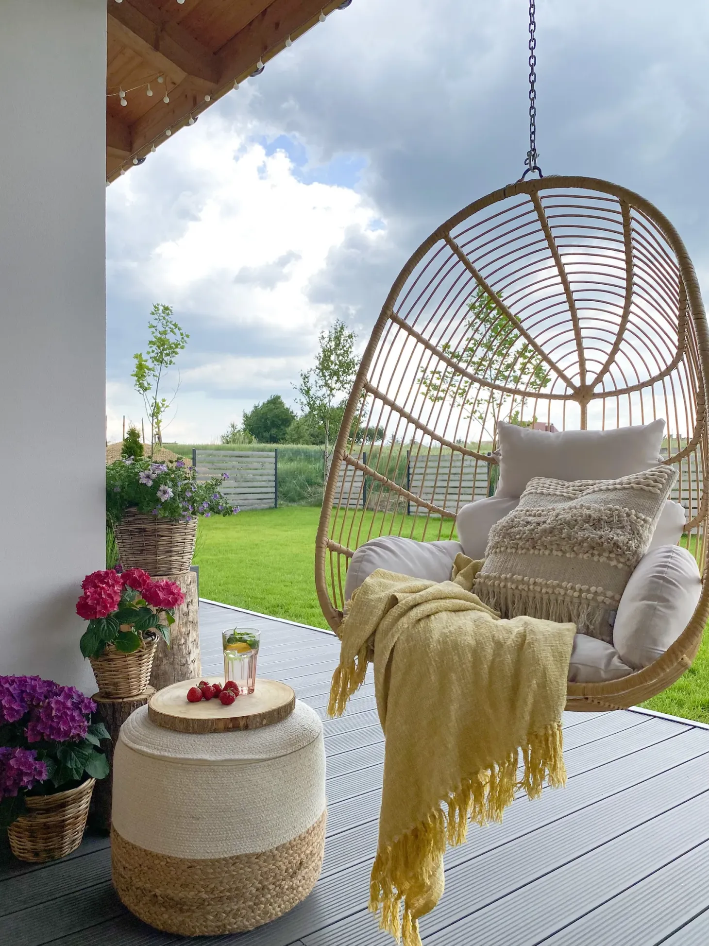 Fotel wiszący CASOLI Technorattan Naturalny