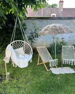 Fotel wiszący GABELLA Bawełna Biały