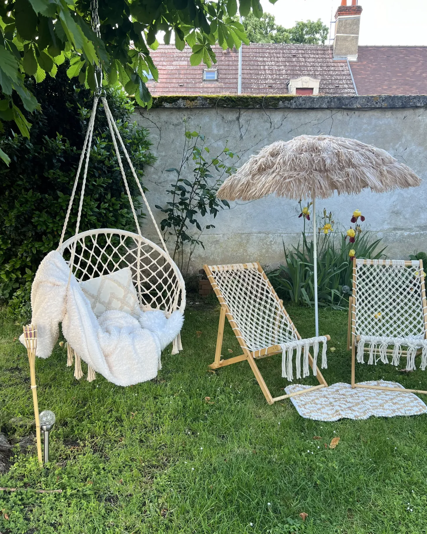Fotel wiszący GABELLA Bawełna Biały