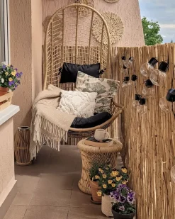 Fotel wiszący PINETO Technorattan Naturalny
