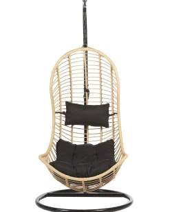 Fotel wiszący ze stojakiem PINETO Technorattan Naturalny