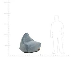Fotel worek 200 L DROP 63 cm 75 cm Błękitny