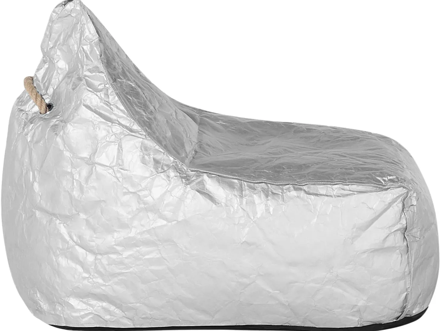 Fotel worek 200 L DROP 63 cm 75 cm Srebrny