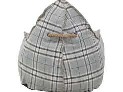 Fotel worek 200 L DROP LINEN 63 cm 75 cm Szary