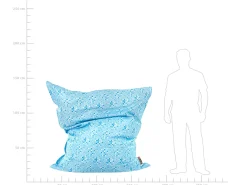 Fotel worek 300 L FUZZY 140 cm 180 cm Błękitny