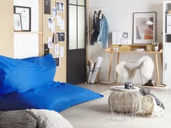 Fotel worek 600 L FUZZY 180 cm 230 cm Ciemnoniebieski