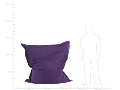 Fotel worek 300 L FUZZY 140 cm 180 cm Fioletowy
