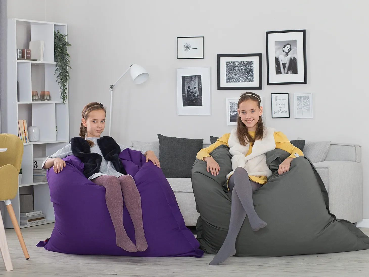 Fotel worek 300 L FUZZY 140 cm 180 cm Fioletowy