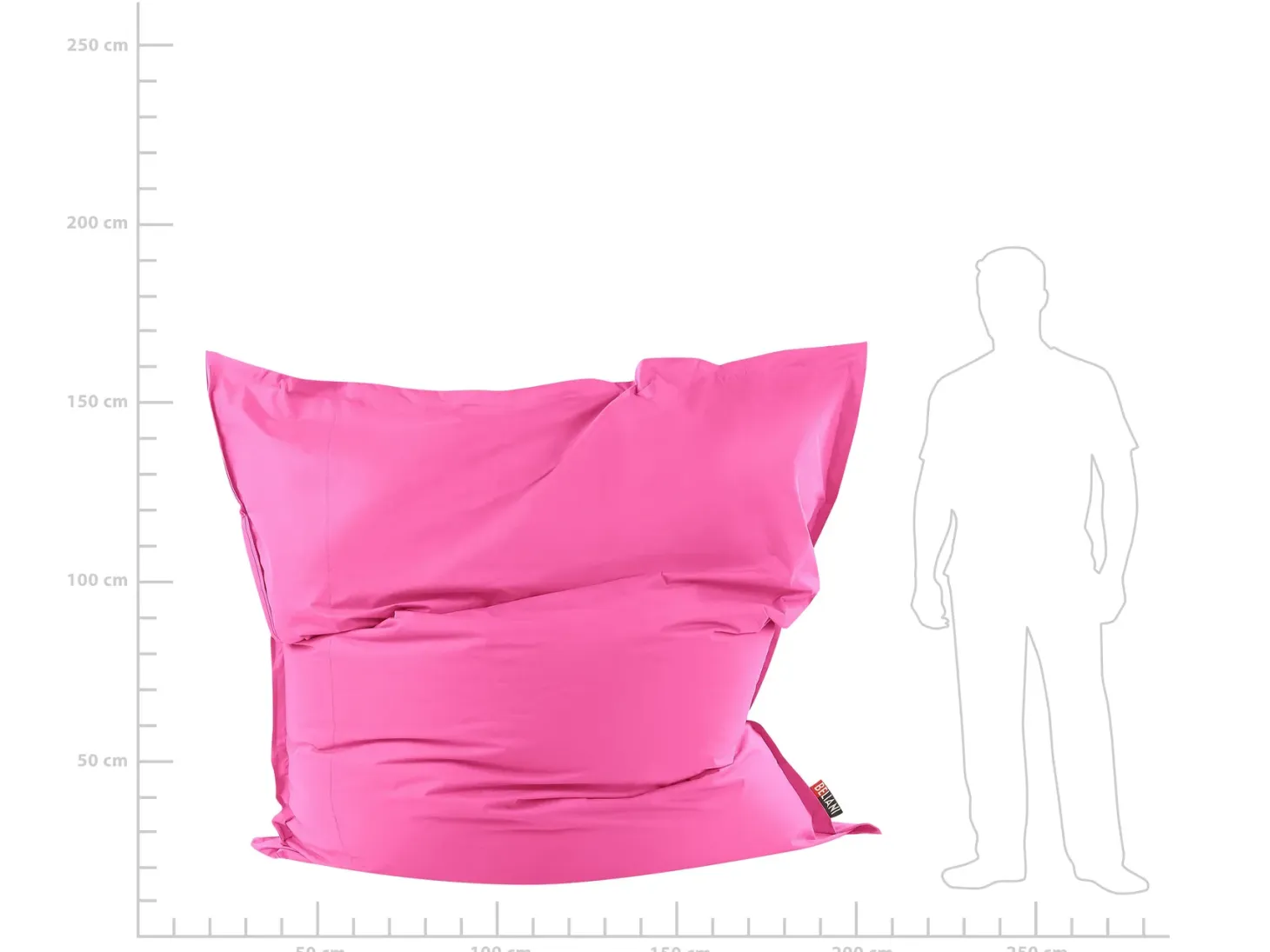 Fotel worek 600 L FUZZY 180 cm 230 cm Fuksja