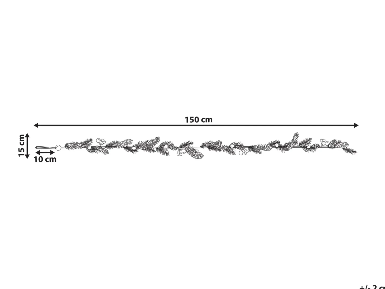 Girlanda 150 cm OURENSE 150 cm Czerwony