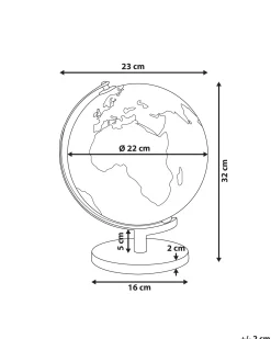 Globus LED MAGELLAN Czarny 32 cm