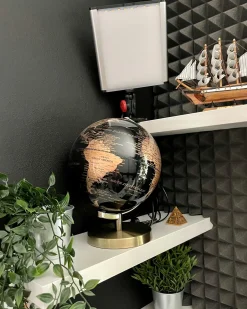 Globus LED MAGELLAN Czarny 32 cm